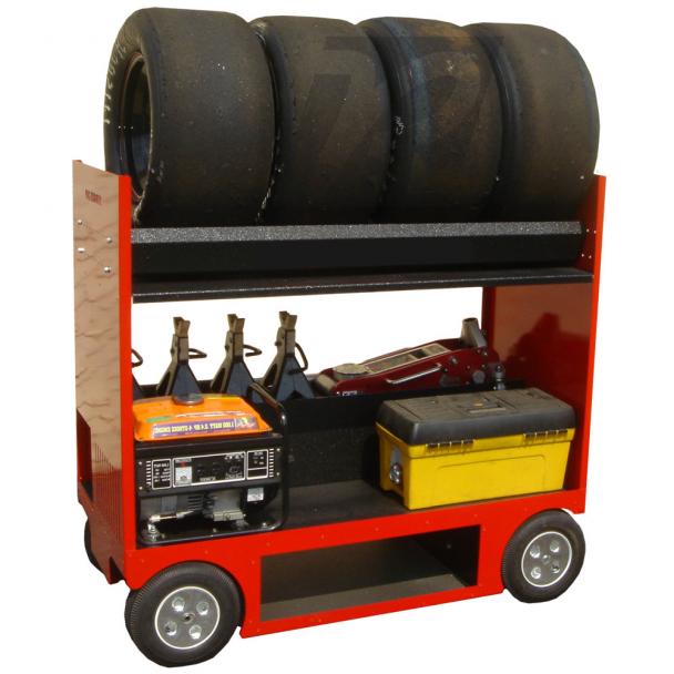 RSR 26" Tire Rack Rolling Pit Box Wagon Cart